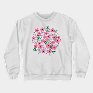 Buttercup garden in pink and cream Crewneck Sweatshirt